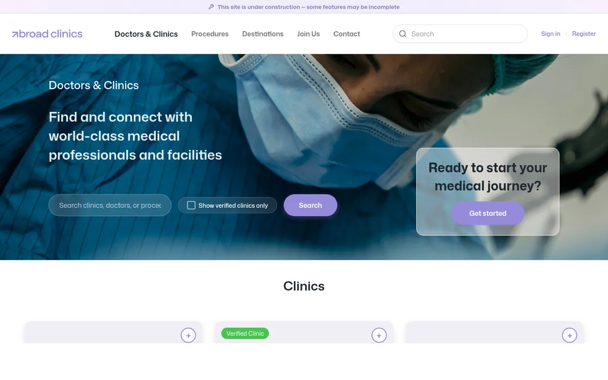 AbroadClinics — screen 3